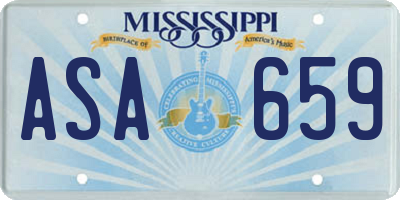 MS license plate ASA659