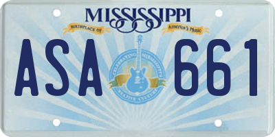 MS license plate ASA661