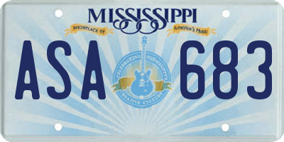MS license plate ASA683
