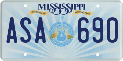 MS license plate ASA690