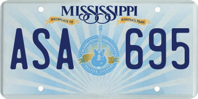 MS license plate ASA695