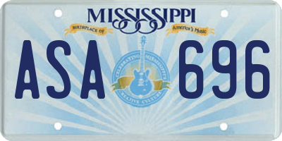 MS license plate ASA696