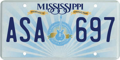 MS license plate ASA697