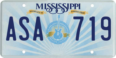 MS license plate ASA719