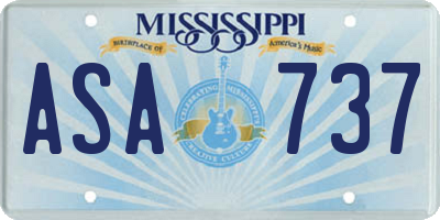 MS license plate ASA737