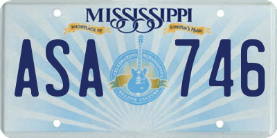 MS license plate ASA746