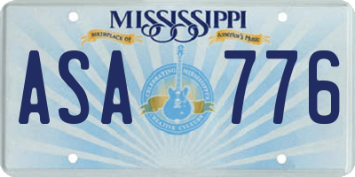 MS license plate ASA776