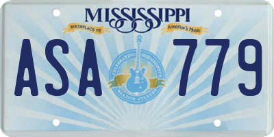 MS license plate ASA779