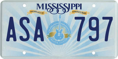 MS license plate ASA797