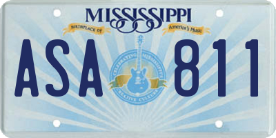 MS license plate ASA811