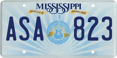 MS license plate ASA823