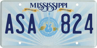 MS license plate ASA824