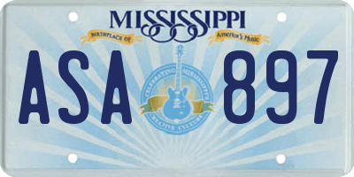 MS license plate ASA897