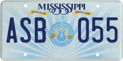 MS license plate ASB055