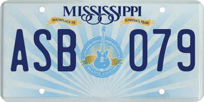 MS license plate ASB079