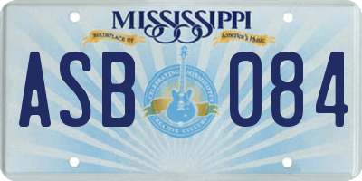 MS license plate ASB084