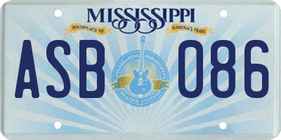 MS license plate ASB086