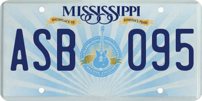 MS license plate ASB095