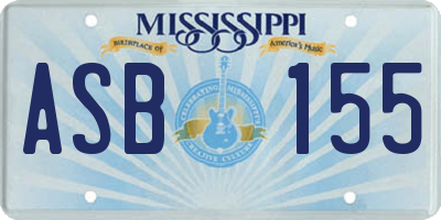 MS license plate ASB155
