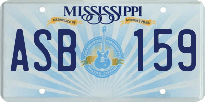 MS license plate ASB159