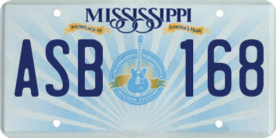 MS license plate ASB168