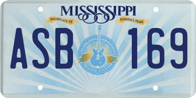 MS license plate ASB169