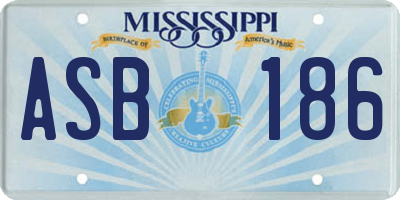 MS license plate ASB186