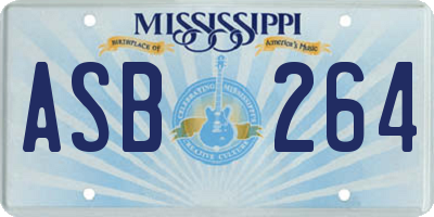 MS license plate ASB264