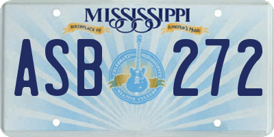 MS license plate ASB272