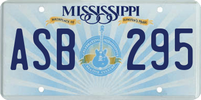 MS license plate ASB295
