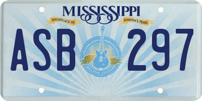 MS license plate ASB297