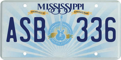 MS license plate ASB336