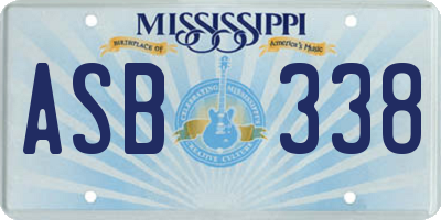 MS license plate ASB338