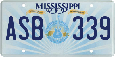 MS license plate ASB339