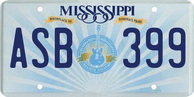 MS license plate ASB399