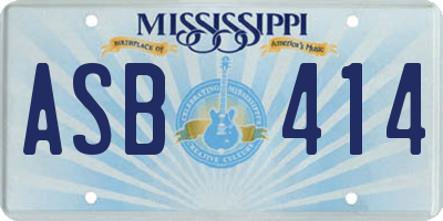 MS license plate ASB414