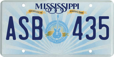 MS license plate ASB435