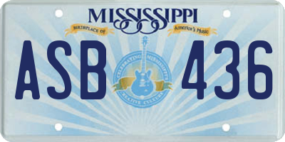 MS license plate ASB436