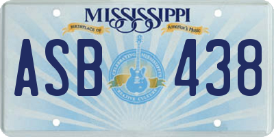 MS license plate ASB438