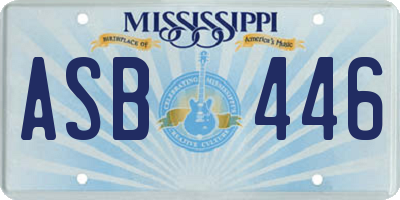 MS license plate ASB446