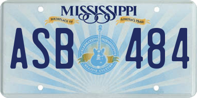 MS license plate ASB484