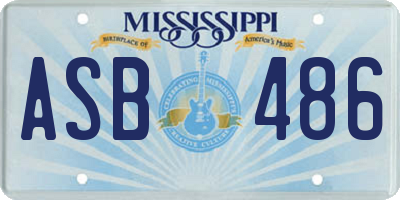 MS license plate ASB486
