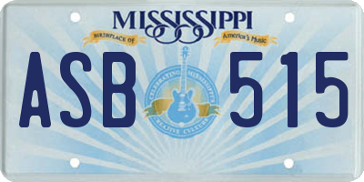 MS license plate ASB515