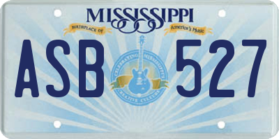 MS license plate ASB527
