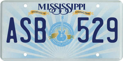 MS license plate ASB529