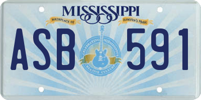 MS license plate ASB591