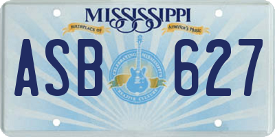 MS license plate ASB627