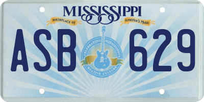MS license plate ASB629