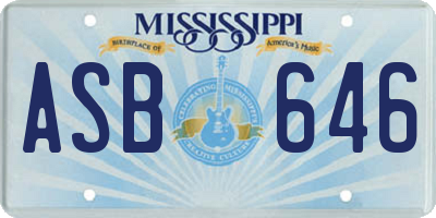 MS license plate ASB646