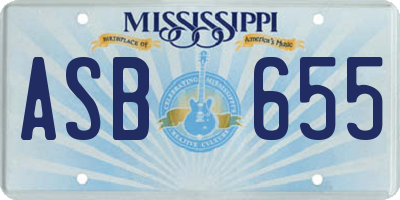 MS license plate ASB655